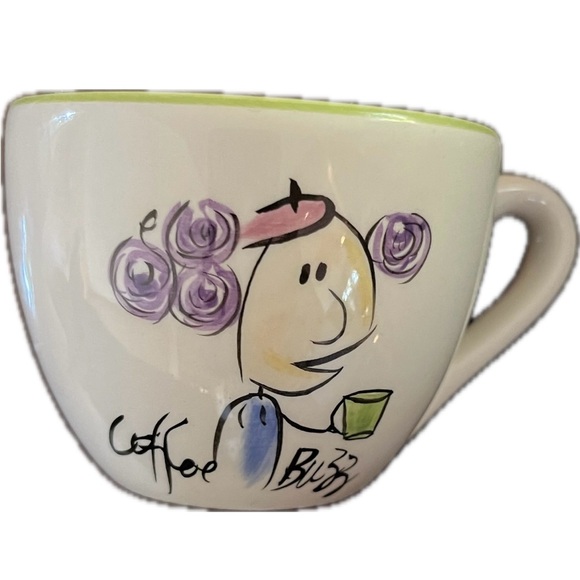 Espresso cups mugs tabletops lifestyle set of 4 four color designs - Picture 3 of 11